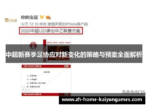 中超新赛季足协应对新变化的策略与预案全面解析